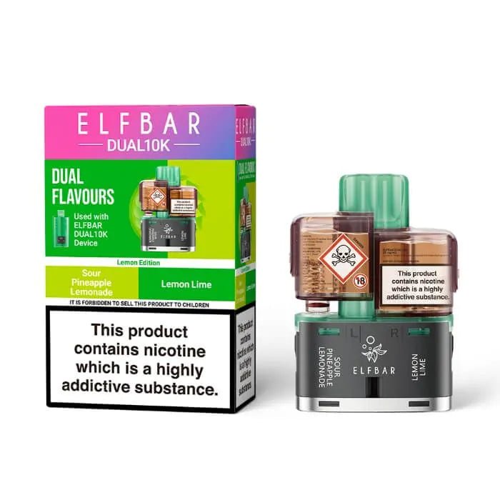 Shop Elf Bar Dual 10k Pods - Sour Pineapple Lemonade/Lemon Lime