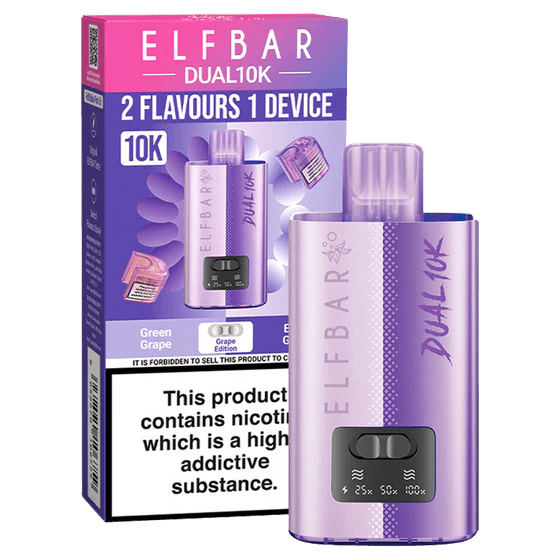 Shop Elf Bar Dual 10k Refillable Pods - Grape Edition