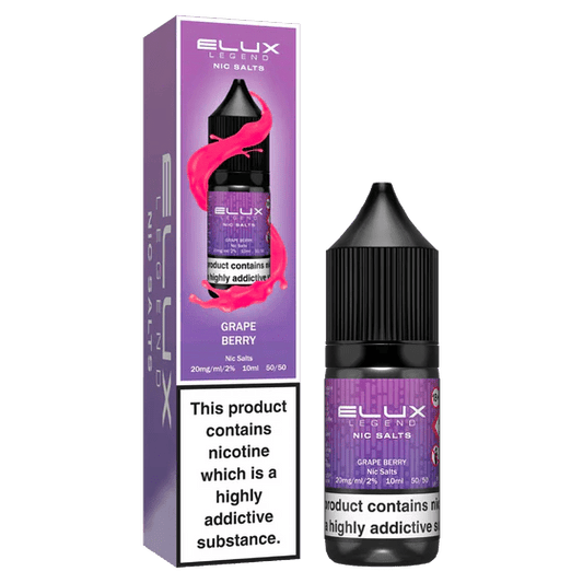 Shop Elux Legend Nic Salts Liquid - Grape Berry