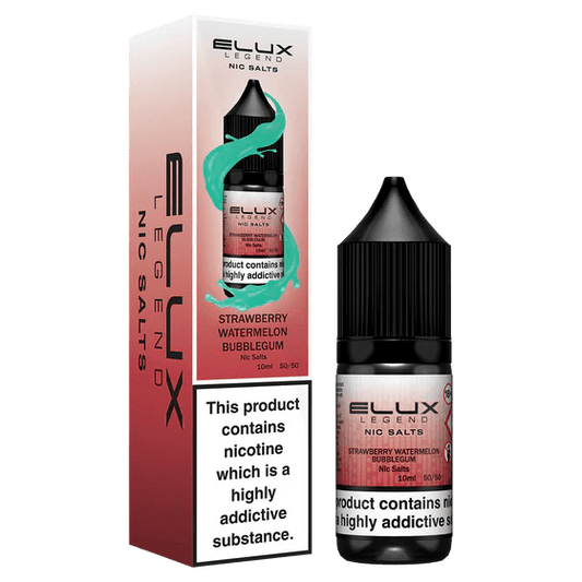 Shop Elux Legend Nic Salts Liquid - Strawberry Watermelon Bubblegum