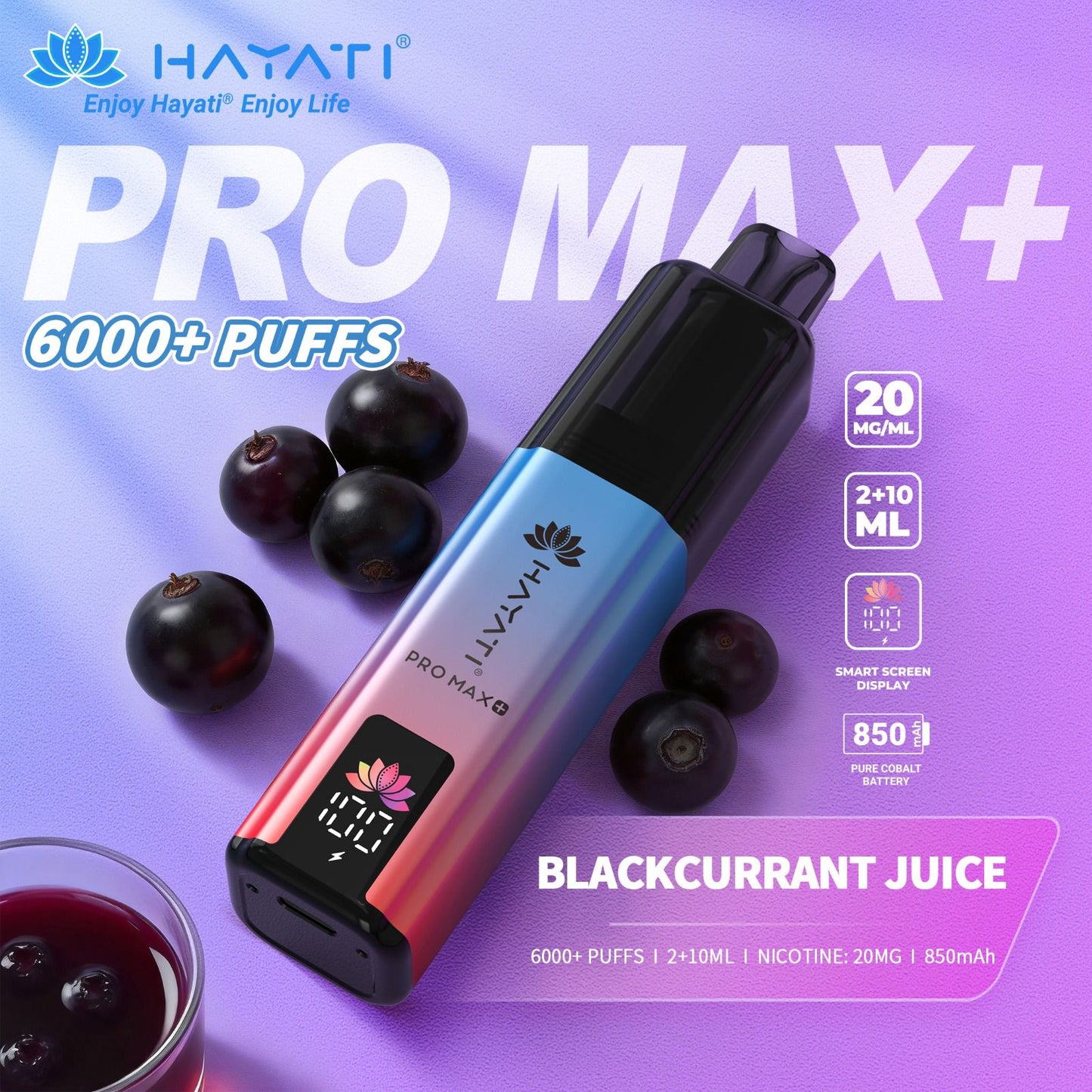 Shop Hayati Pro Max+ 6000 - Blackcurrant Juice
