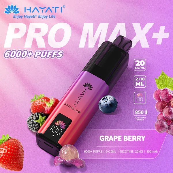 Shop Hayati Pro Max+ 6000 Puffs - Grape Berry