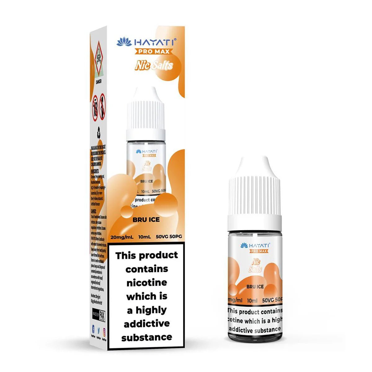 Shop Hayati Pro Max Nic Salts E - liquids - Bru Ice