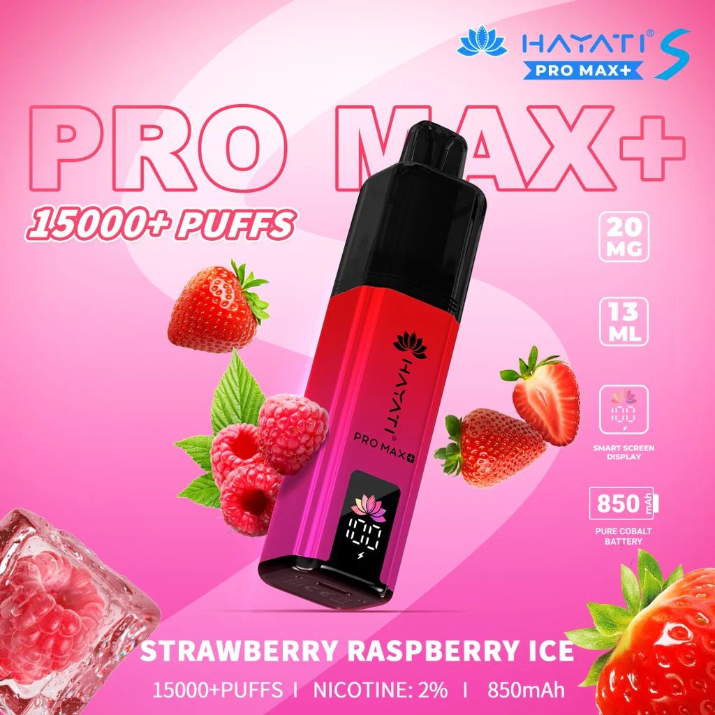Shop Hayati Pro Max + Plus S 15000 Refill Pods - Strawberry Raspberry Ice