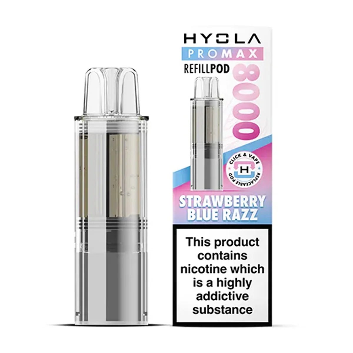 Shop Hyola Pro Max 8000 Refill Pods - Strawberry Blue Razz