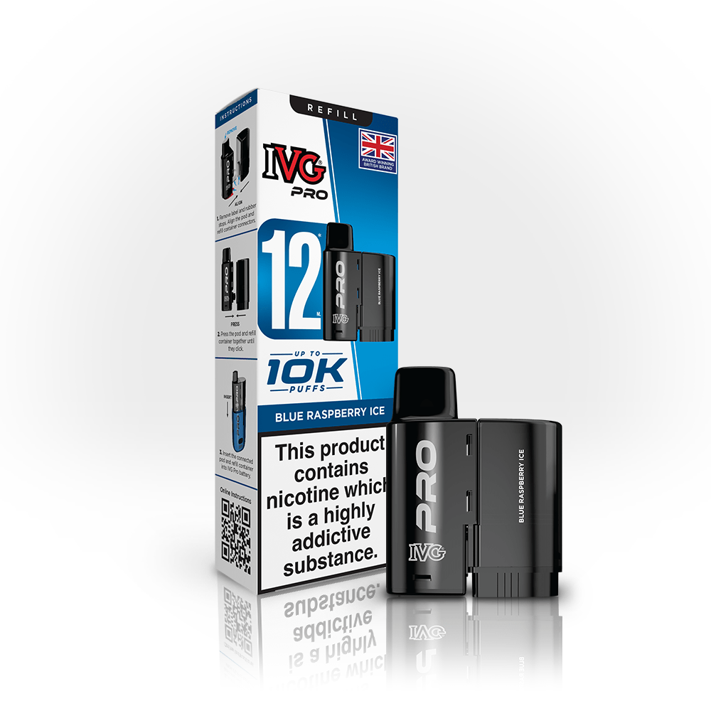 Shop IVG Pro 12 Pods - Blue Raspberry Ice