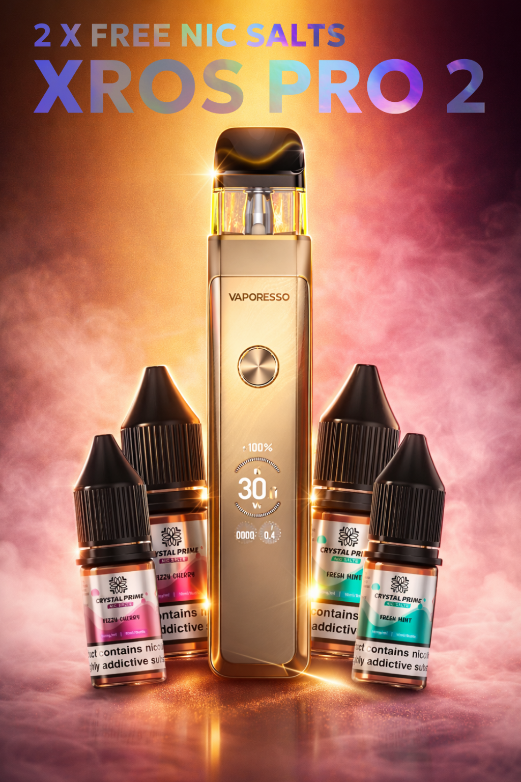 Vaporesso Xros Pro 2 Vape Kit + 2 Free Nic Salts Lowest Price ! Vaporesso Xros Pro 2 Vape Kit + 2 Free Nic Salts Lowest Price !
