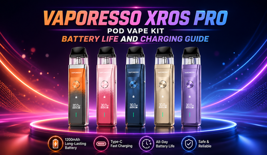 Vaporesso Xros Pro Pod Battery Life and Charging Guide - Crystal Prime 7000