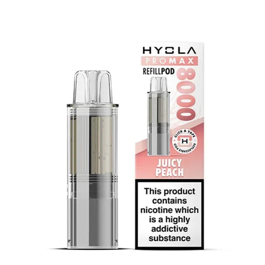 Hyola Pro Max 8000 Refill Pods - Juicy Peach