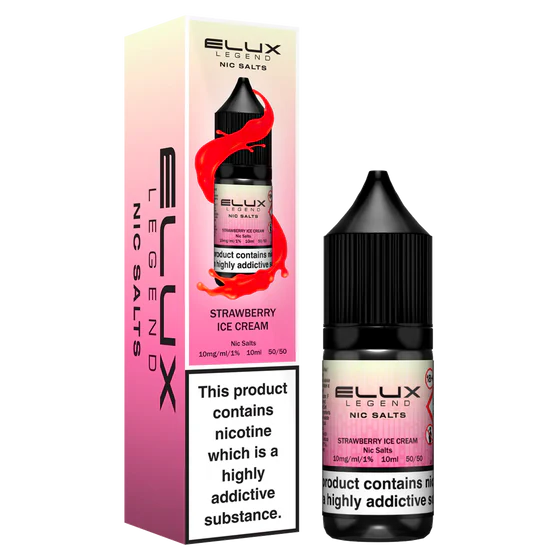 Elux Legend Nic Salts Liquid - Strawberry Ice Cream