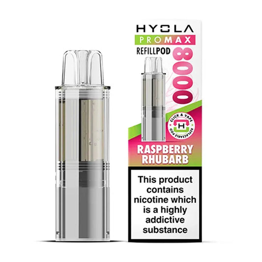 Hyola Pro Max 8000 Refill Pods - Raspberry Rhubarb