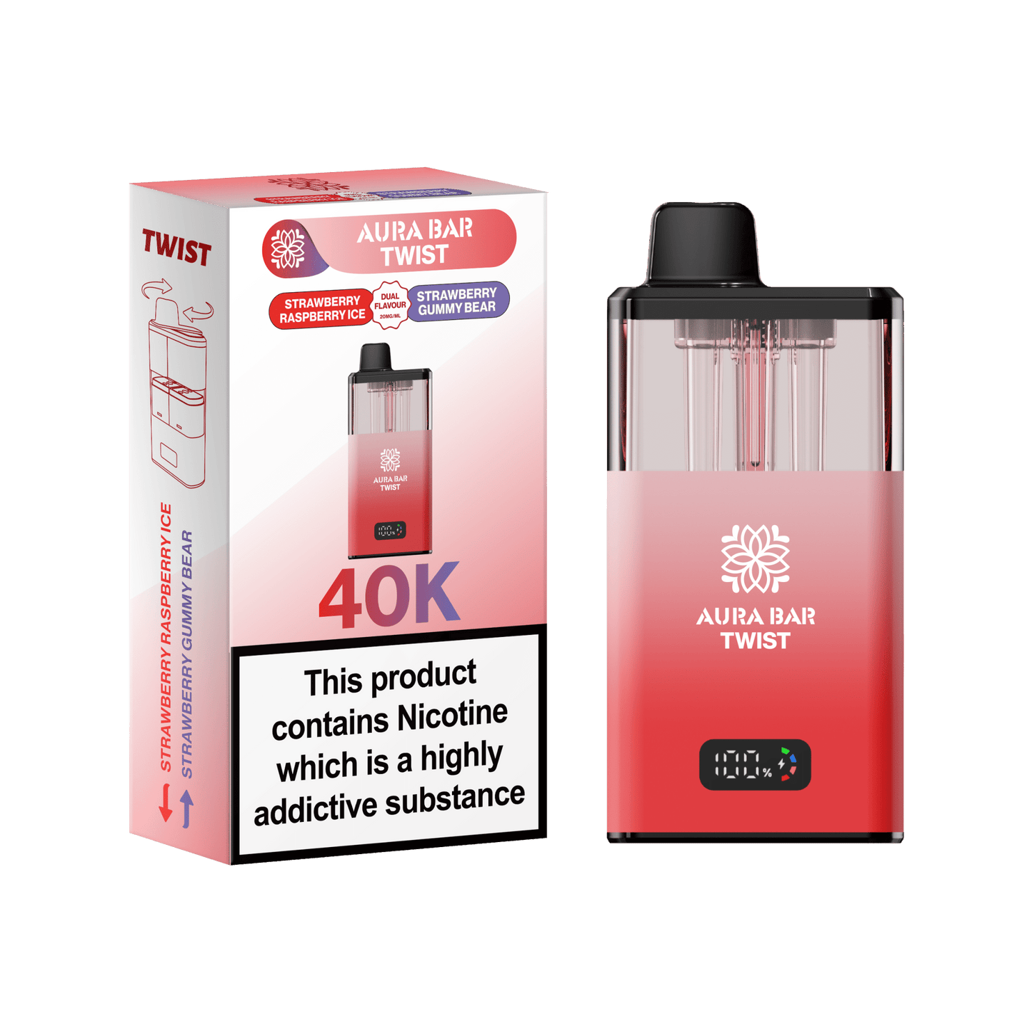 Shop 🎁 Aura Bar Twist 40k Vape Kit Box of 5 (100% off)