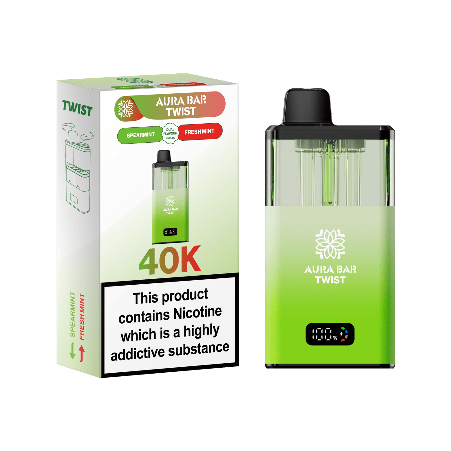 Shop 🎁 Aura Bar Twist 40k Vape Kit Box of 5 (100% off)