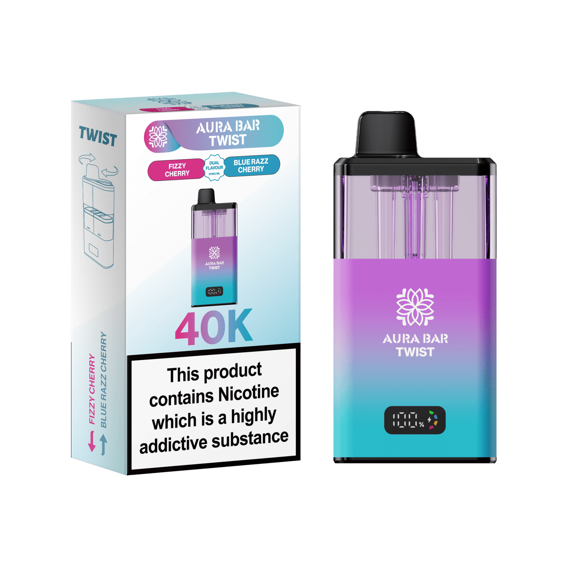 Shop 🎁 Aura Bar Twist 40k Vape Kit Box of 5 (100% off)