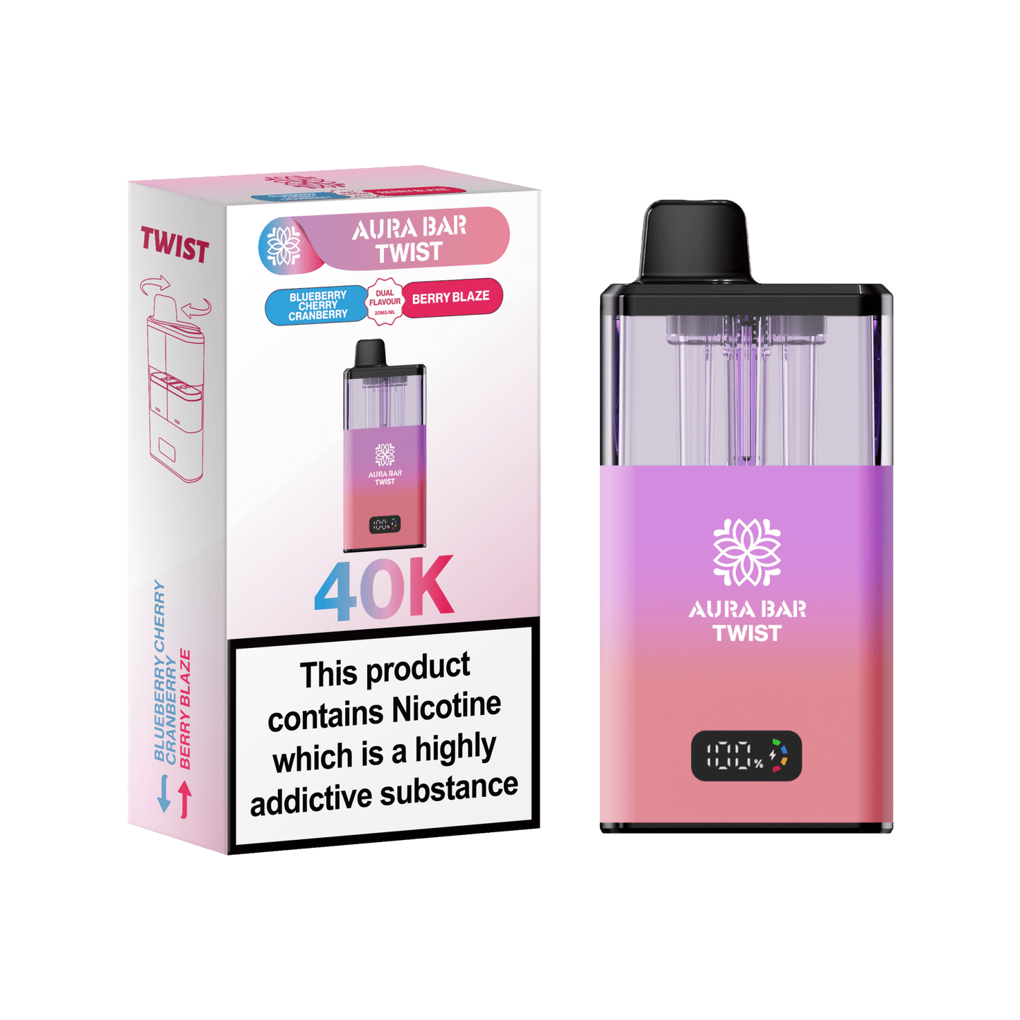Shop 🎁 Aura Bar Twist 40k Vape Kit Box of 5 (100% off)