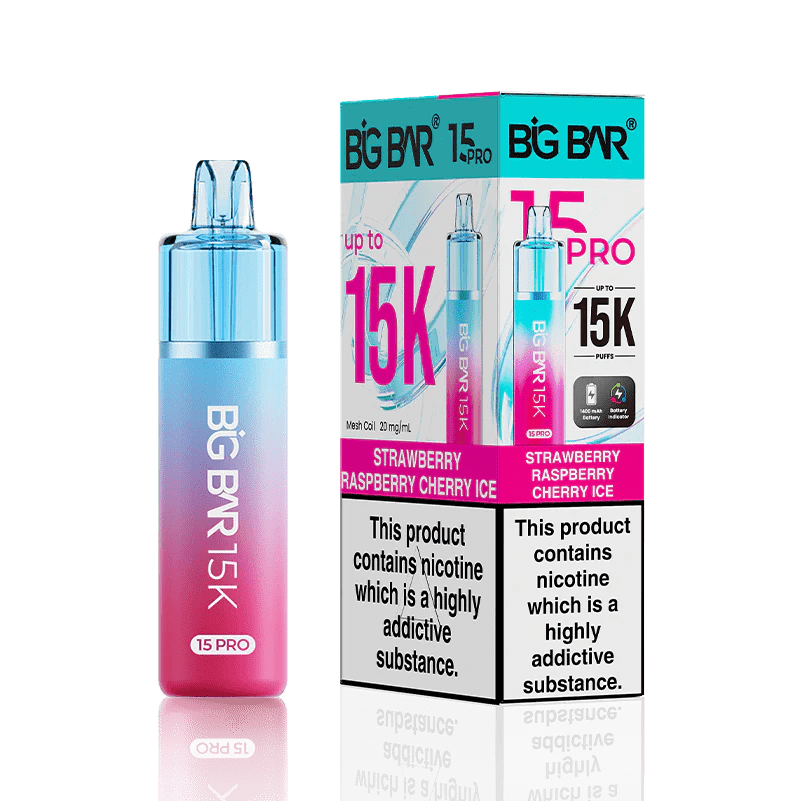 Shop Big Bar Pro 15000 - Strawberry Raspberry Cherry Ice