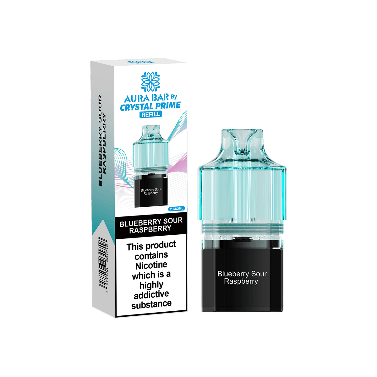 Crystal Prime 10000 Vape Pods - Blueberry Sour Raspberry Lowest Price !