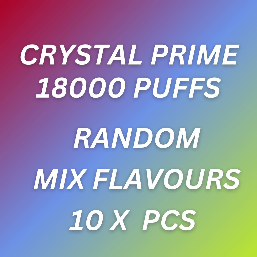 Shop Crystal Prime Deluxe 18000 Puffs - Box of 10 (Random Mixed Flavours)