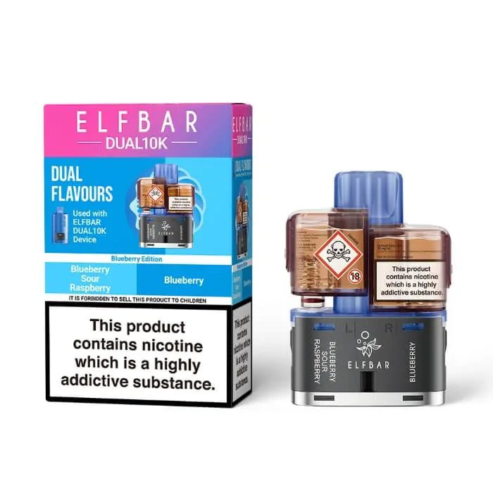 Shop Elf Bar Dual 10k Pods - Blue Sour Raspberry/Blueberry