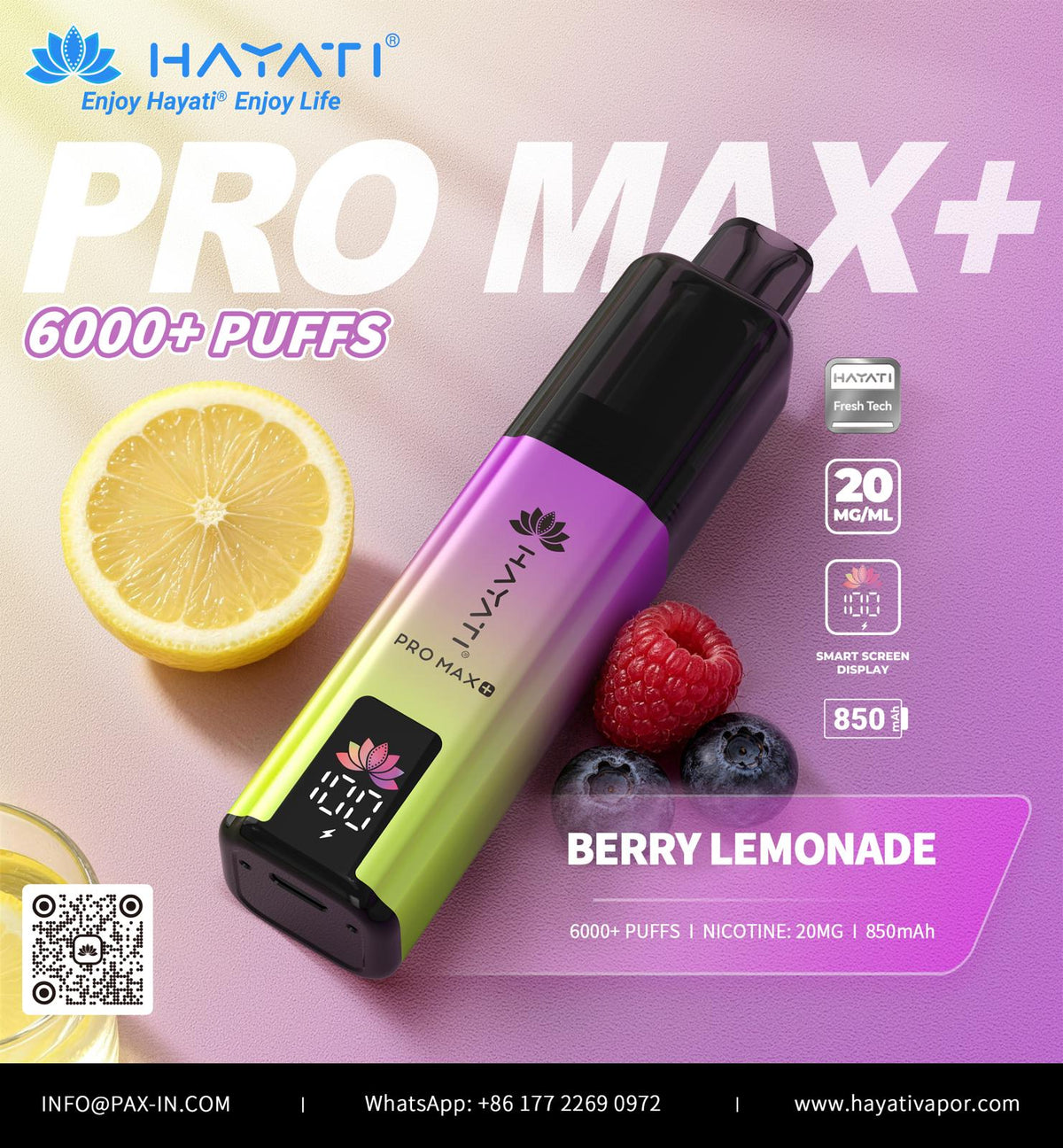 Shop Hayati Pro Max+ 6000 - Berry Lemonade