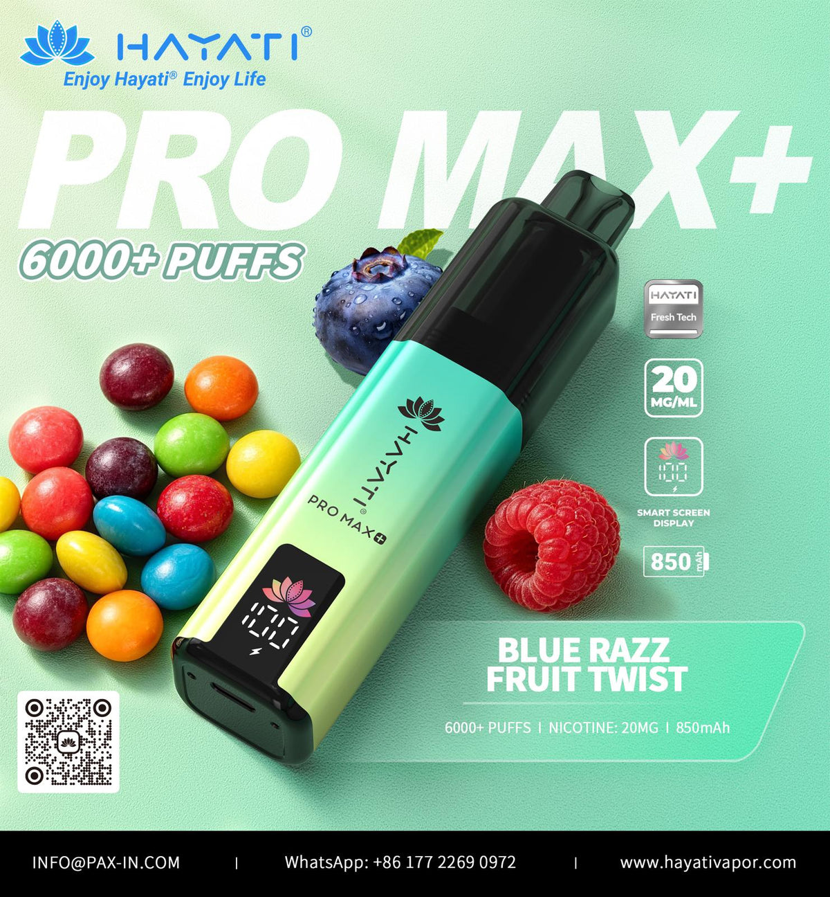 Shop Hayati Pro Max+ 6000 - Blue Razz Fruit Twist