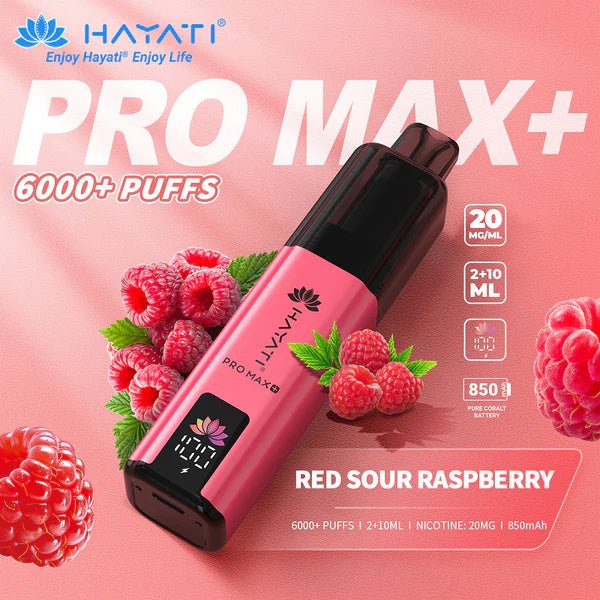 Shop Hayati Pro Max+ 6000 Puffs - Red Sour Raspberry