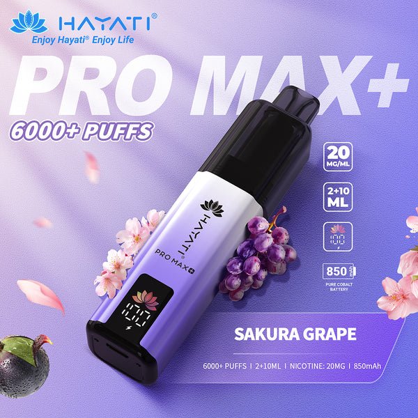 Shop Hayati Pro Max+ 6000 Puffs - Sakura Grape