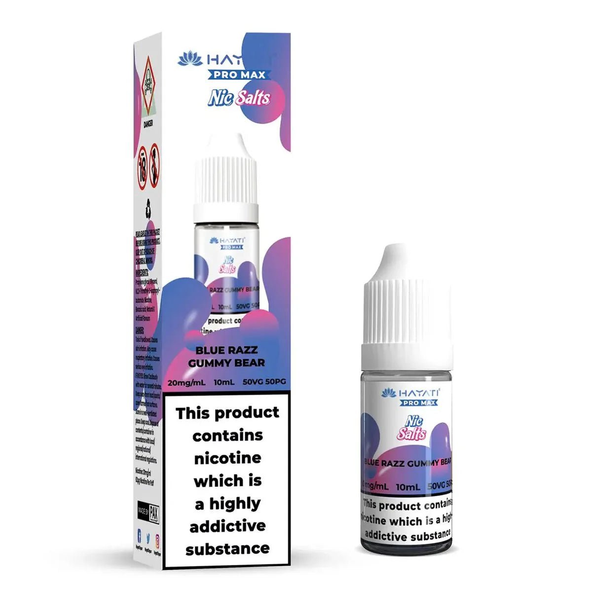 Shop Hayati Pro Max Nic Salts E - liquids - Blue Razz Gummy Bear