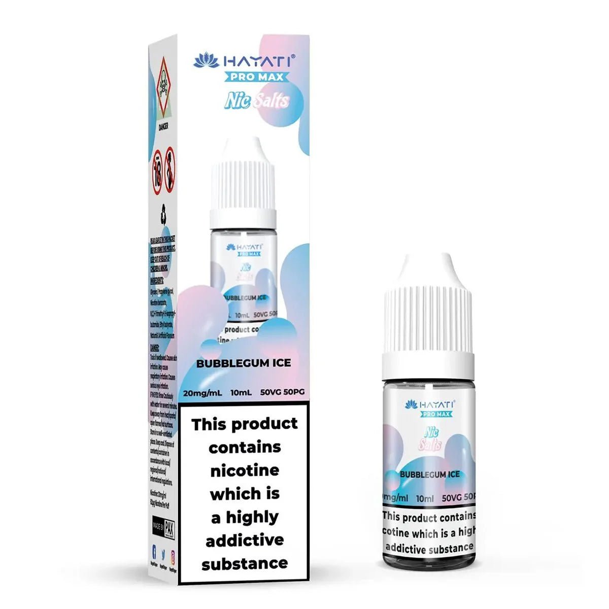 Shop Hayati Pro Max Nic Salts E - liquids - Bubblegum Ice