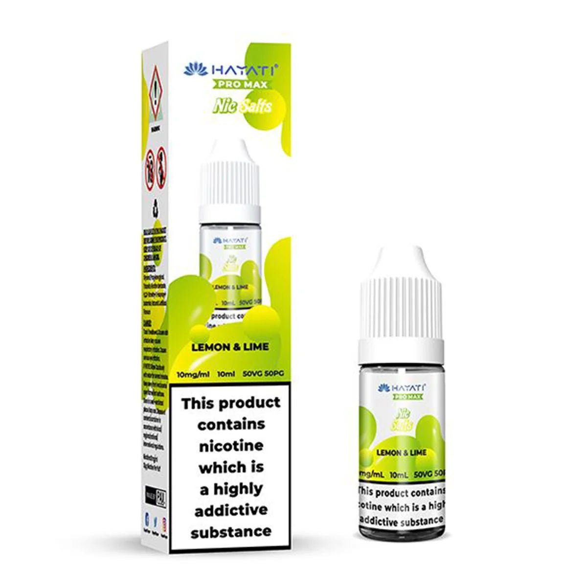 Shop Hayati Pro Max Nic Salts E - liquids - Lemon and Lime