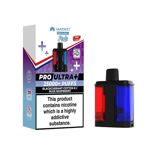 Shop Hayati Pro Ultra Plus 25k Pods - Blackcurrant Cotton K/Blue Raspberry