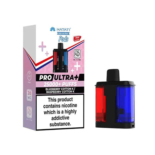 Shop Hayati Pro Ultra Plus 25k Pods - Blueberry Cotton K/Raspberry Cotton K