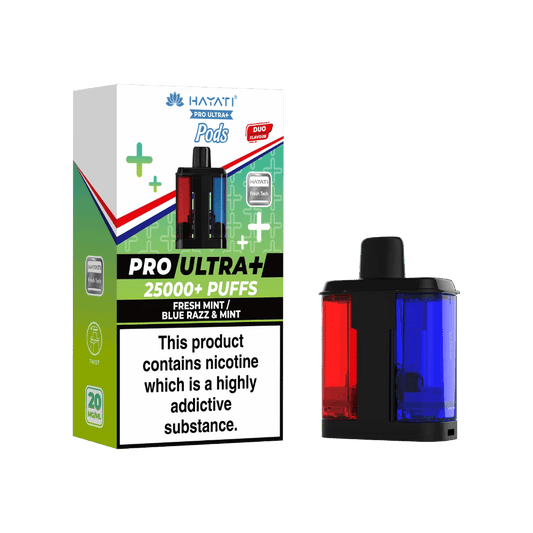 Shop Hayati Pro Ultra Plus 25k Pods - Fresh Mint/Blue Razz Mint