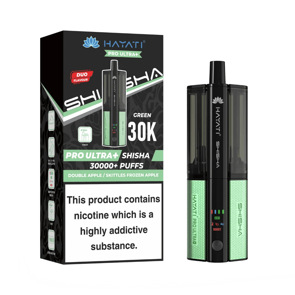 Shop Hayati Shisha Pro Max Plus 30k - Double Apple/Skittes Frozen Apple