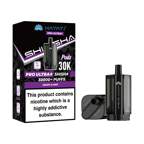 Shop Hayati Shisha Pro Max Plus 30k Pods - Grape Mint