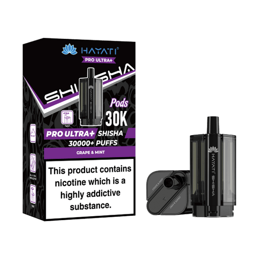 Shop Hayati Shisha Pro Max Plus 30k Pods - Grape Mint