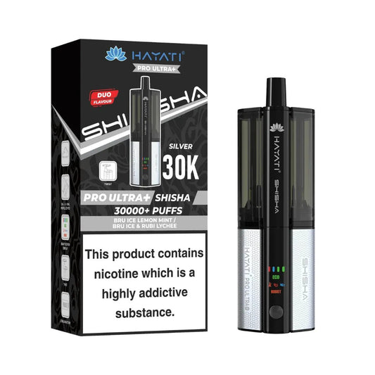 Shop Hayati Shisha Pro Max Plus 30k - Silver Edition