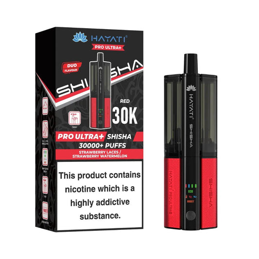 Shop Hayati Shisha Pro Max Plus 30k - Strawberry Laces/Strawberry Watermelon