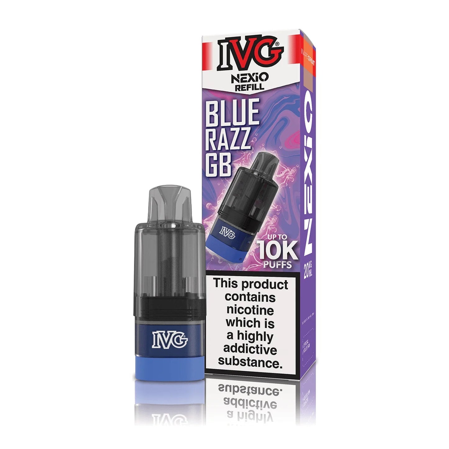 Shop IVG Nexio 10k Refill Pods - Blue Razz GB