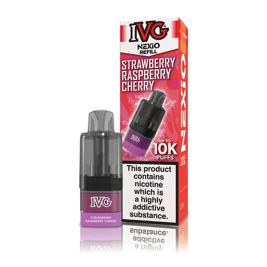 Shop IVG Nexio 10k Refill Pods - Strawberry Raspberry Cherry