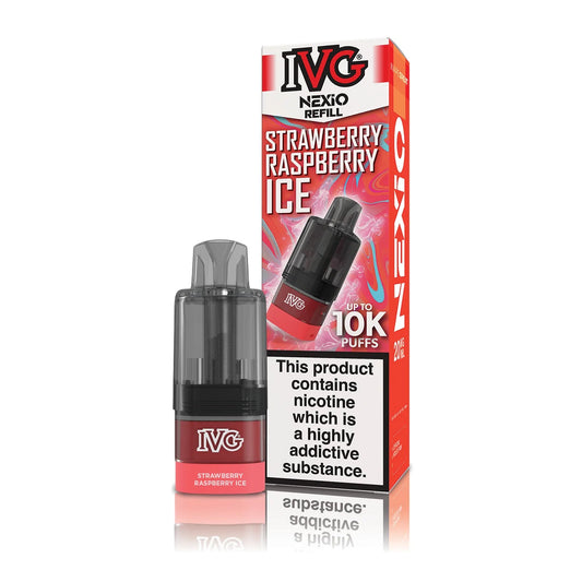 Shop IVG Nexio 10k Refill Pods - Strawberry Raspberry Ice