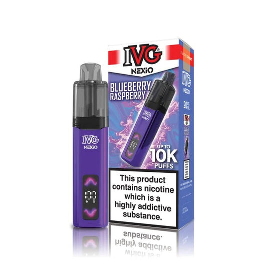 Shop IVG Nexio 10k Vape Kit - Blueberry Raspberry