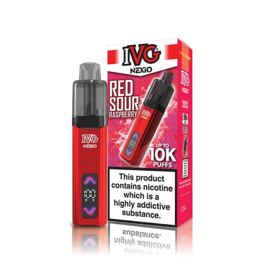 Shop IVG Nexio 10k Vape Kit - Red Sour Raspberry