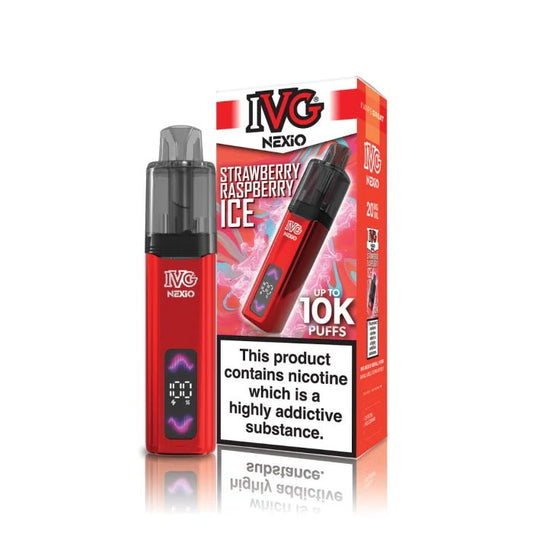 Shop IVG Nexio 10k Vape Kit - Strawberry Raspberry Ice