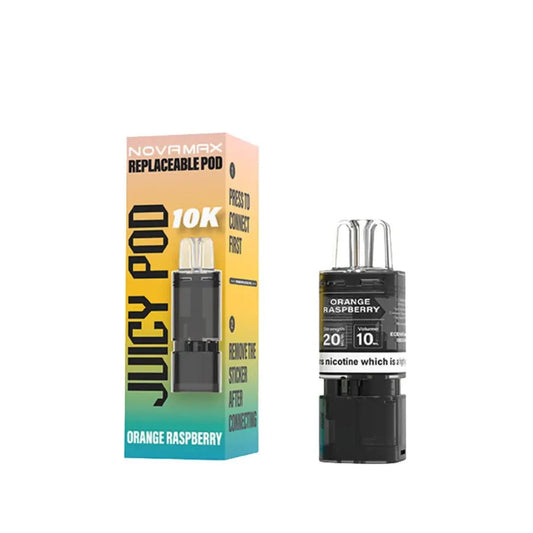 Shop Juicy Pod Novamax 10k Pods - Orange Raspberry