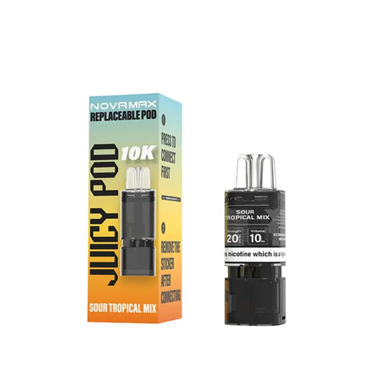 Shop Juicy Pod Novamax 10k Pods - Sour Tropical Mix