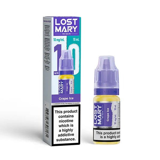 Shop Lost Mary Nic Salt - Grape Ice - Pack of 10
