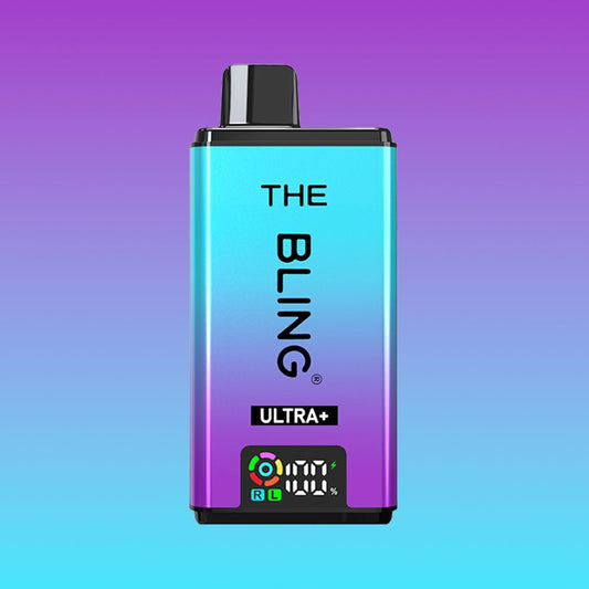 Shop The Bling Ultra Plus 30k Pods - Blue Sour Raspberry/Cherry Sour Raspberry