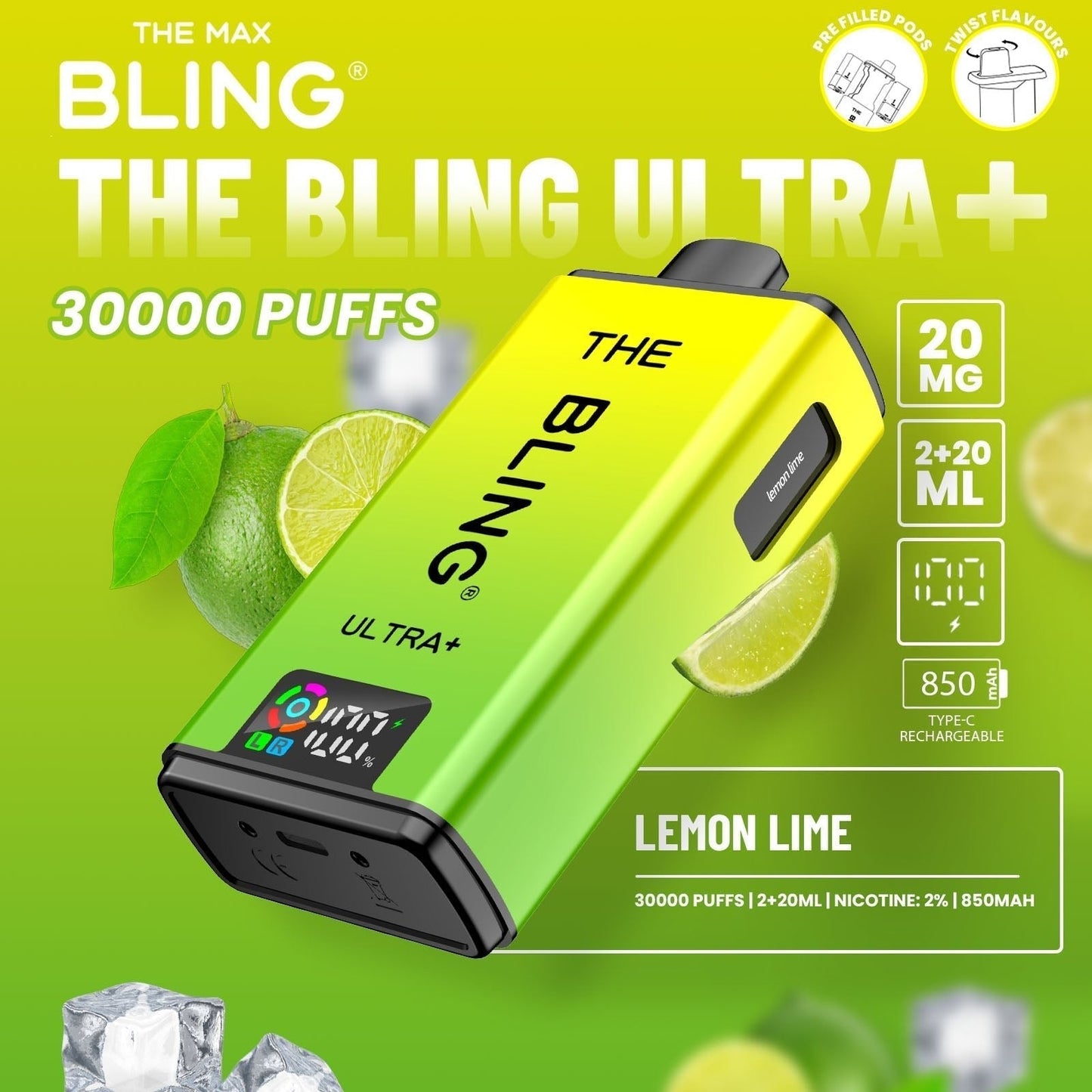 Shop 🎁 The Bling Ultra Plus 30k Vape Kit Box of 5 (100% off)