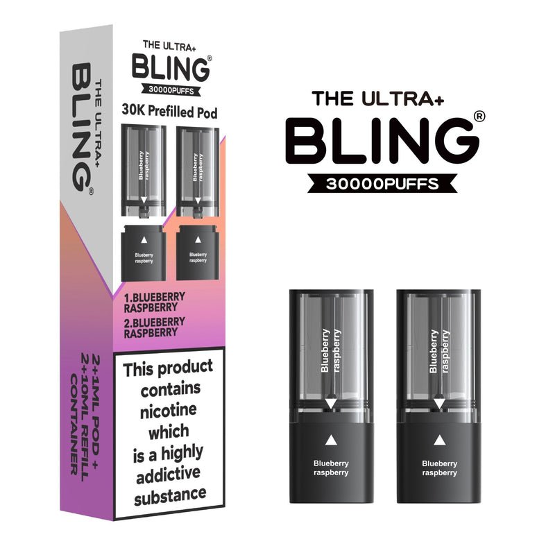 Shop The Bling Ultra Plus 30k Vape Pods - Blueberry Raspberry
